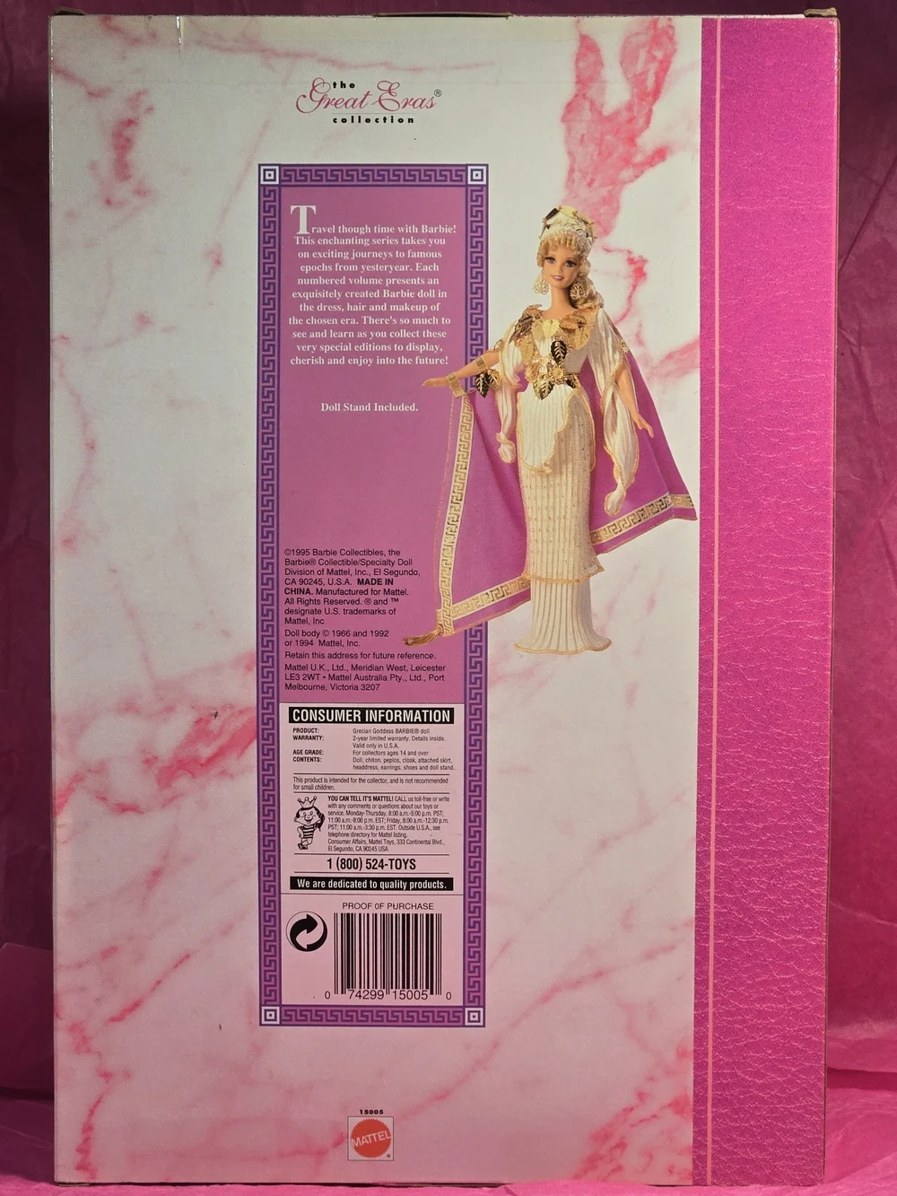1995 Barbie Grecian Goddess Great Eras Doll Mattel#15005